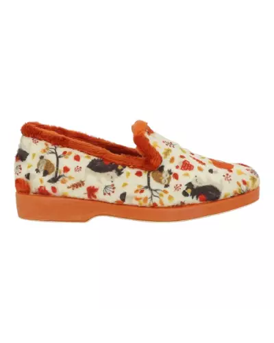 CHARENTAISE FEUILLES Maison de l'Espadrille BRIQUE 7637-7