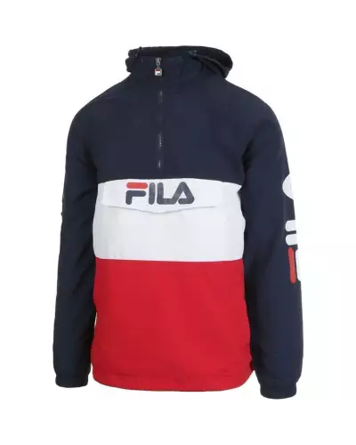 LADISLAUS WOVEN ANORAK FILA G06 - BLACK IRIS-TRUE RED 687276
