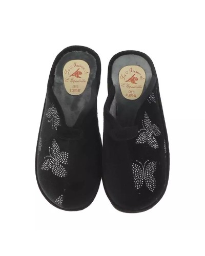 MULE PAPILLON Maison de l'Espadrille NOIR 4214