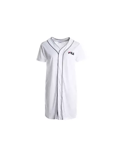 ROBIN BUTTON BASEBALL DRESS FILA M67 - BRIGHT WHITE 687089