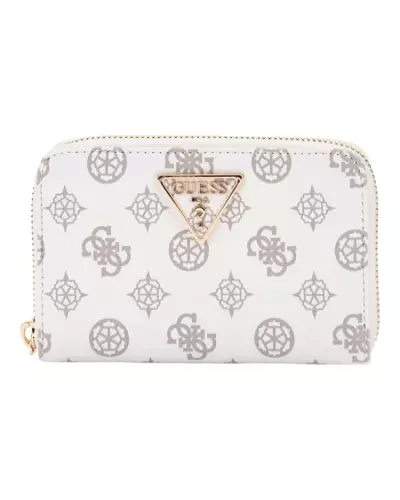 LAUREL SLG MEDIUM ZIP AROUND WHITE LOGO Blanc