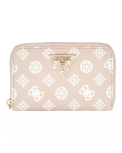 LAUREL SLG MEDIUM ZIP AROUND SAND LOGO Beige