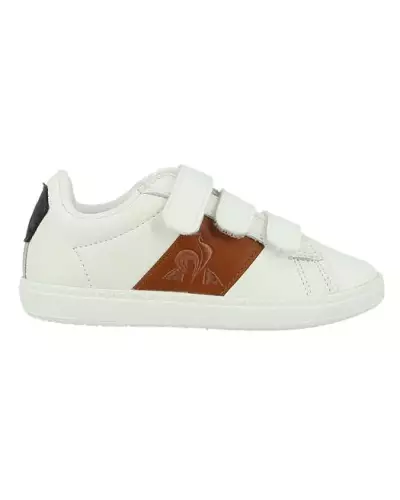 COURTCLASSIC PS BLACK JEA Le Coq Sportif 2220397-Optical Wht/Brown COURTCLASSIC PS BLACK JEA