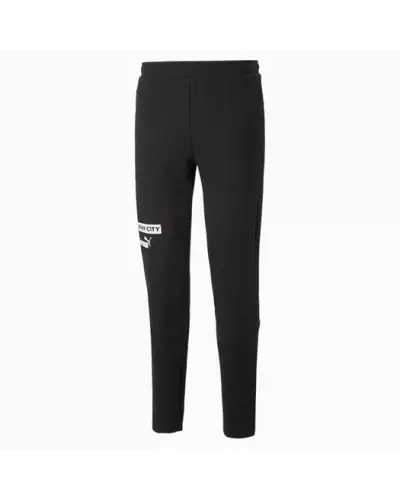 MCFC CAS PANT Puma 16-Cotton Black-P White 767743