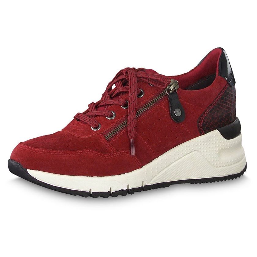 Baskets mode femme Tamaris 3727 rouge VoShoes