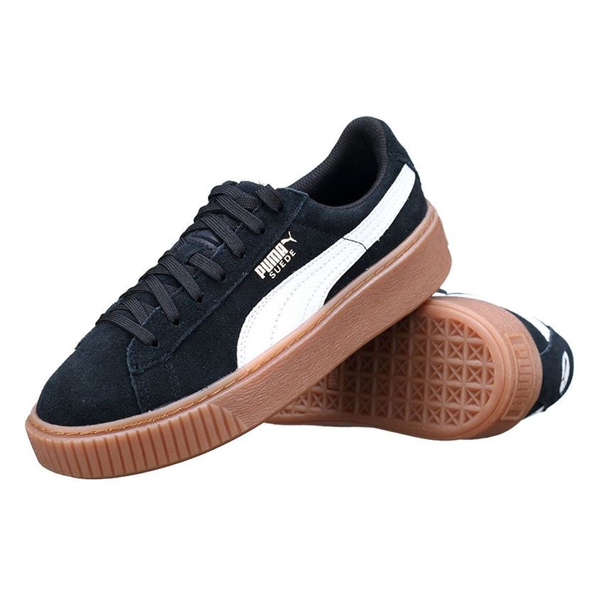 Baskets mode femme Puma suede platform snk noir VoShoes