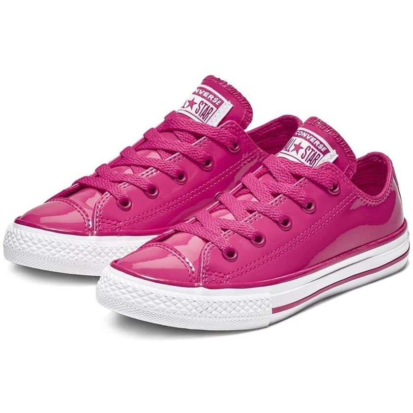 Converse fille chuck taylor all star leather   ox rose1127501_2 sur voshoes.com