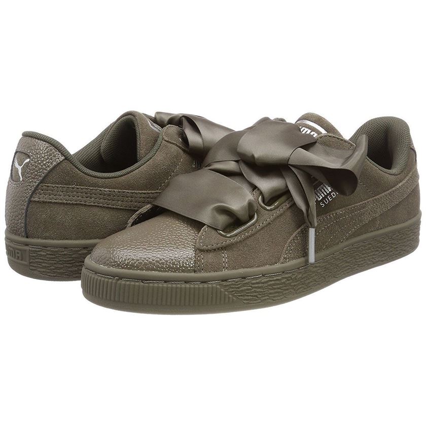 Puma femme suede heart bubble gris1615601_3 sur voshoes.com