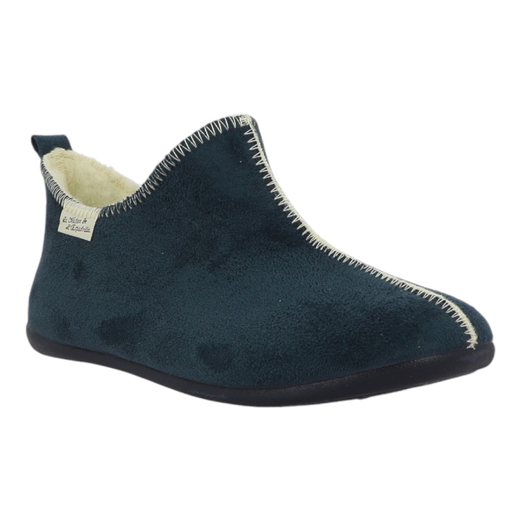 Maison de l espadrille femme bottillon laine bleu1808605_2 sur voshoes.com