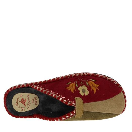 Maison de l espadrille femme mule bamara brodee bordeaux1809001_4 sur voshoes.com