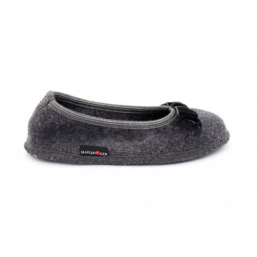 femme Haflinger femme slipper fiocco gris