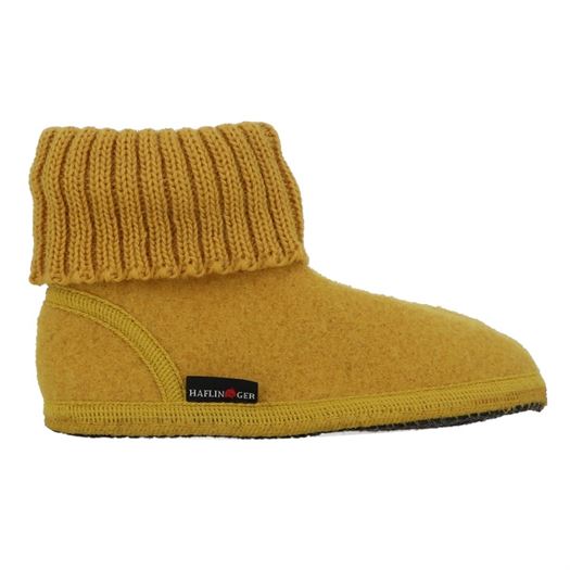 Chaussons garcon Haflinger huttenschuh karl jaune VoShoes