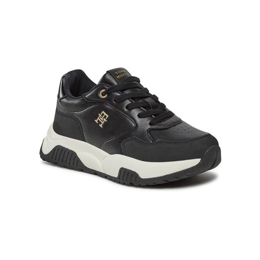 Tommy hilfiger femme low cut lace up sneaker noir2271901_2 sur voshoes.com