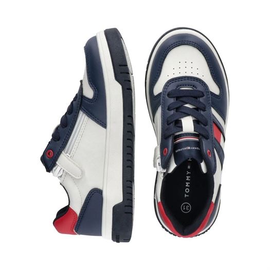 Tommy hilfiger femme flag low cut lace up snea bleu2272401_4 sur voshoes.com