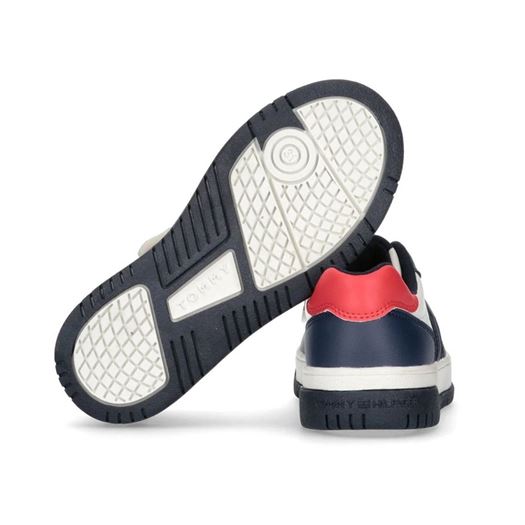 Tommy hilfiger femme flag low cut lace up snea bleu2272401_5 sur voshoes.com