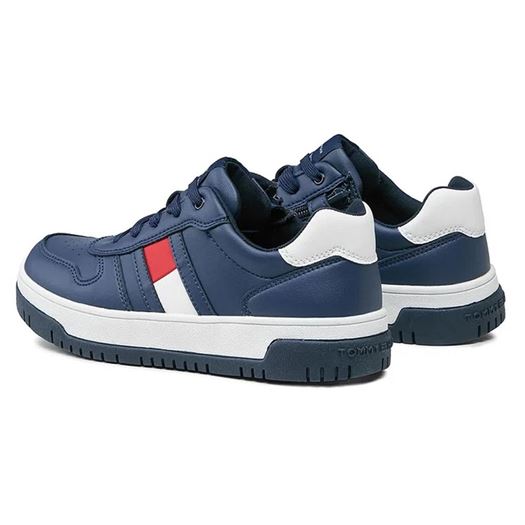 Tommy hilfiger femme flag low cut lace up snea bleu2272601_3 sur voshoes.com