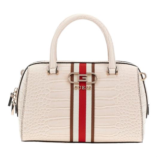 femme Guess femme nelka box satchel beige