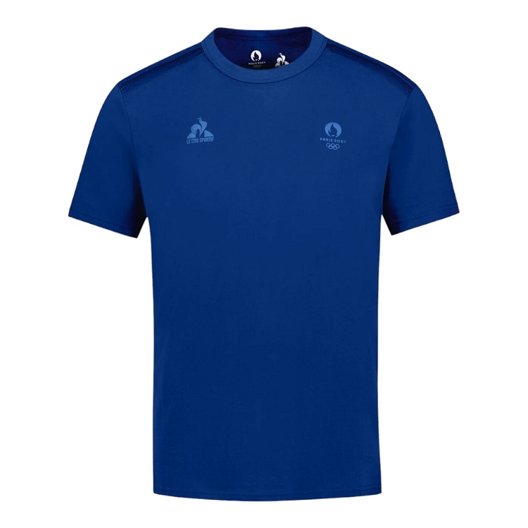 homme Le coq sportif homme ess p24 tee ss n°2 m bleu