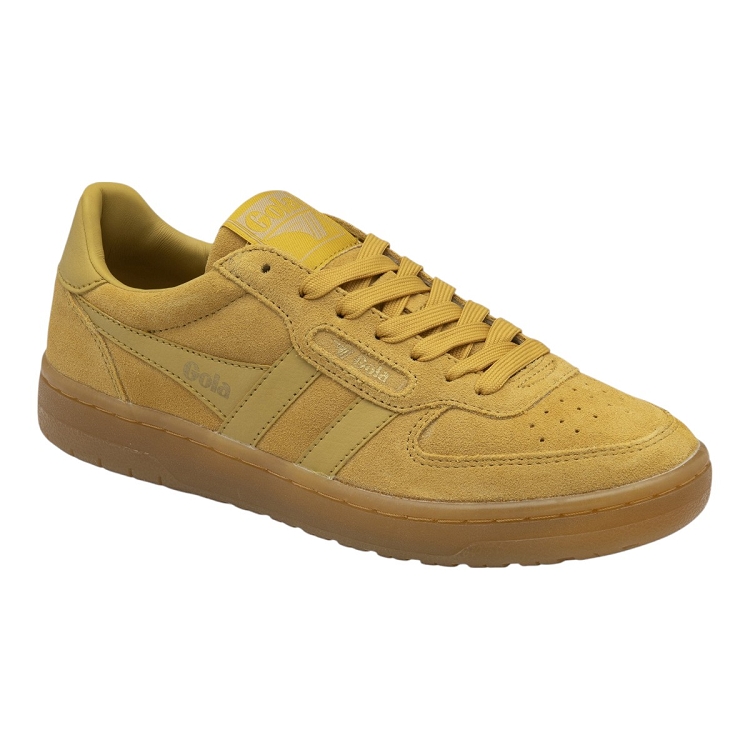 Gola femme gola hawk suede 86 jaune2354602_2 sur voshoes.com