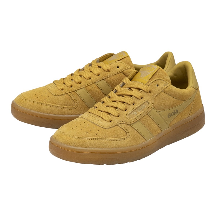 Gola femme gola hawk suede 86 jaune2354602_3 sur voshoes.com