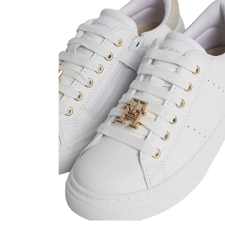 Tommy hilfiger fille low cut lace up sneaker blanc2357701_5 sur voshoes.com