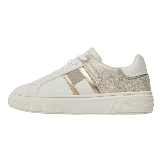 Tommy hilfiger femme flag low cut lace up snea blanc2357801_3 sur voshoes.com