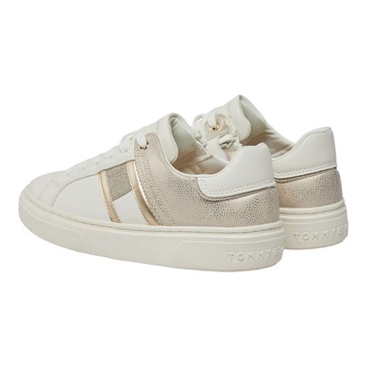 Tommy hilfiger femme flag low cut lace up snea blanc2357801_4 sur voshoes.com