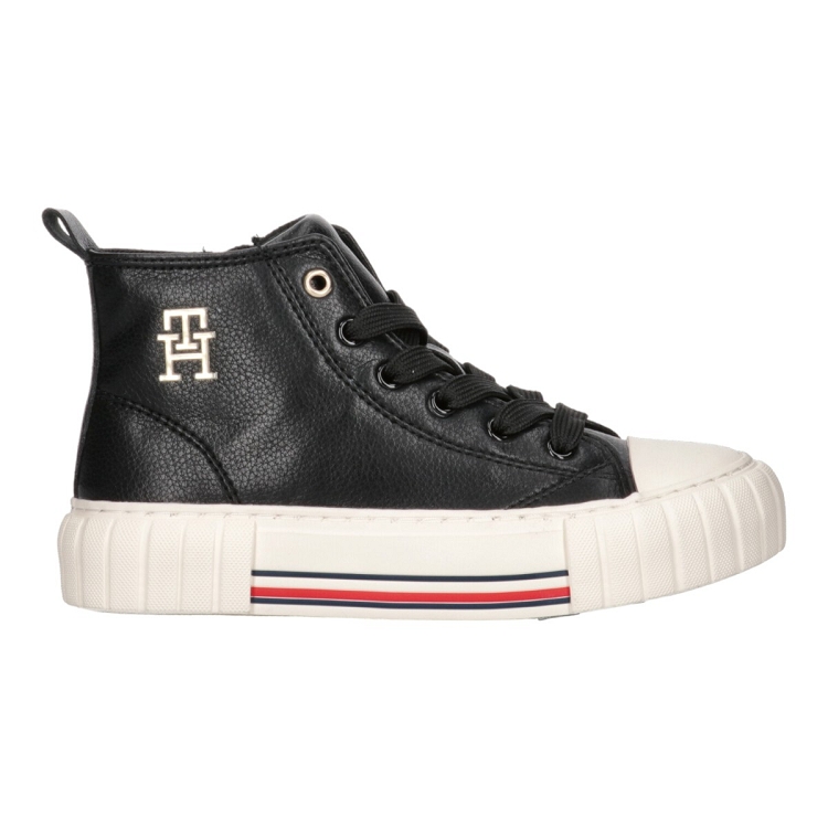 femme Tommy hilfiger femme high top lace up noir