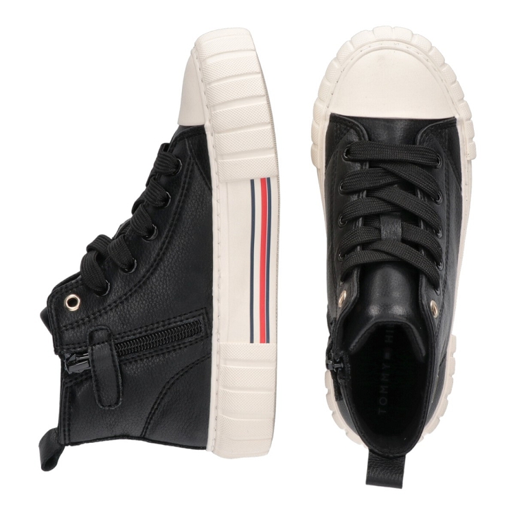 Tommy hilfiger femme high top lace up noir2500901_3 sur voshoes.com