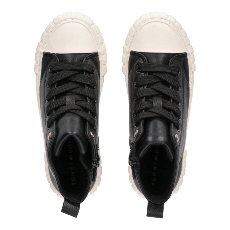 Tommy hilfiger femme high top lace up noir2500901_4 sur voshoes.com