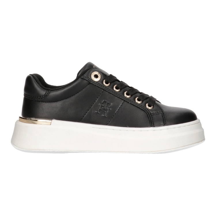 femme Tommy hilfiger femme low cut lace up noir