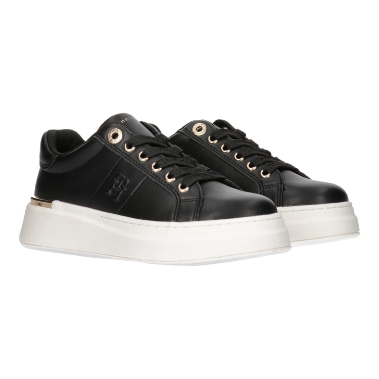 Tommy hilfiger femme low cut lace up noir2501101_2 sur voshoes.com