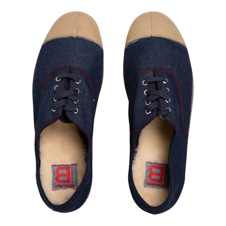 Bensimon femme lacet femme bleu2501201_3 sur voshoes.com