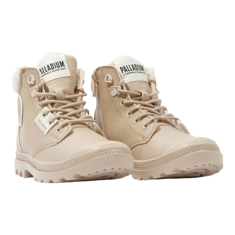 Palladium femme pampa hi snow warm beige2515202_3 sur voshoes.com