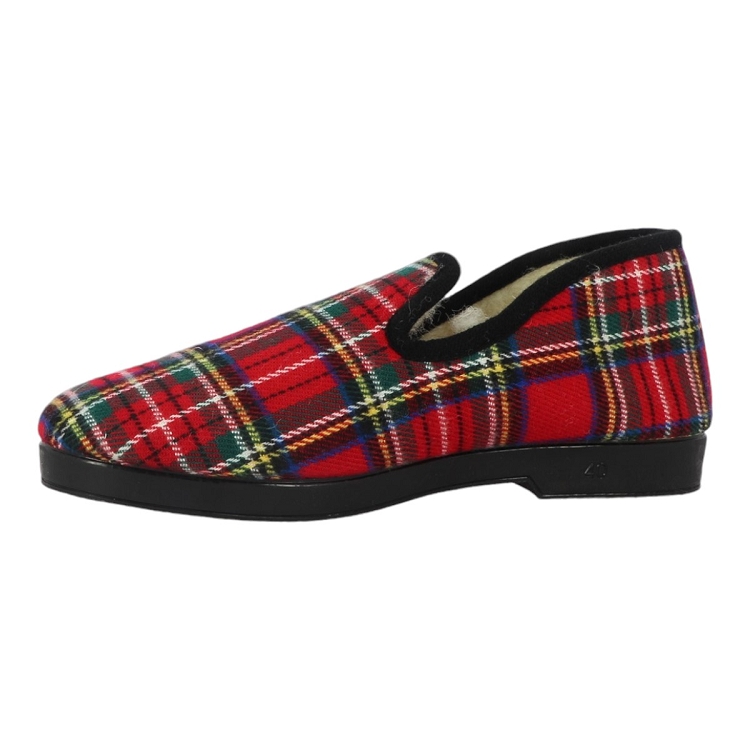 Maison de l espadrille homme pantoufle laine rouge2534601_3 sur voshoes.com