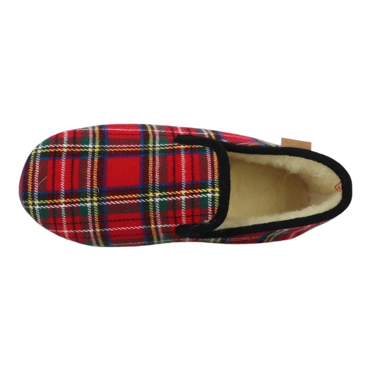 Maison de l espadrille homme pantoufle laine rouge2534601_5 sur voshoes.com