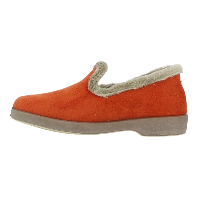 Maison de l espadrille femme charentaise bamara orange2534701_3 sur voshoes.com