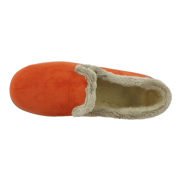 Maison de l espadrille femme charentaise bamara orange2534701_5 sur voshoes.com