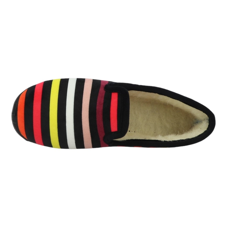 Maison de l espadrille femme charentaise fouree laine noir2534801_5 sur voshoes.com