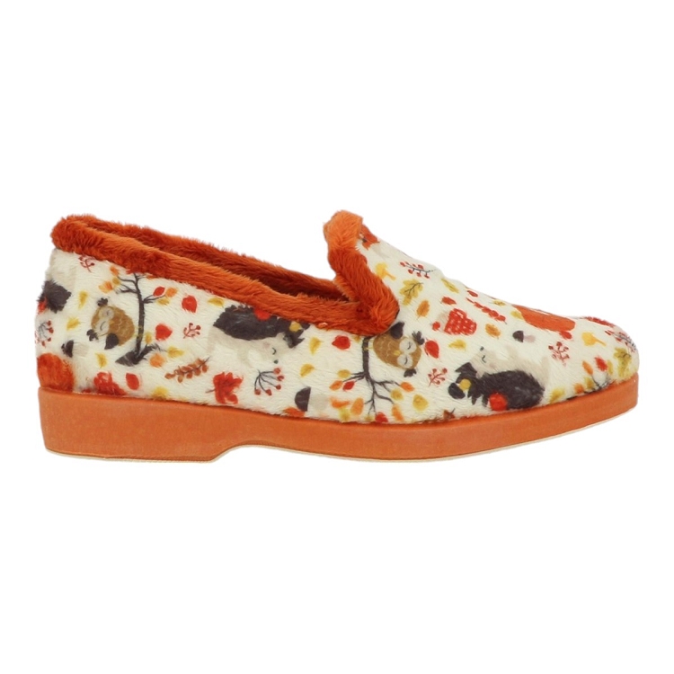 femme Maison de l espadrille femme charentaise feuilles multicolore