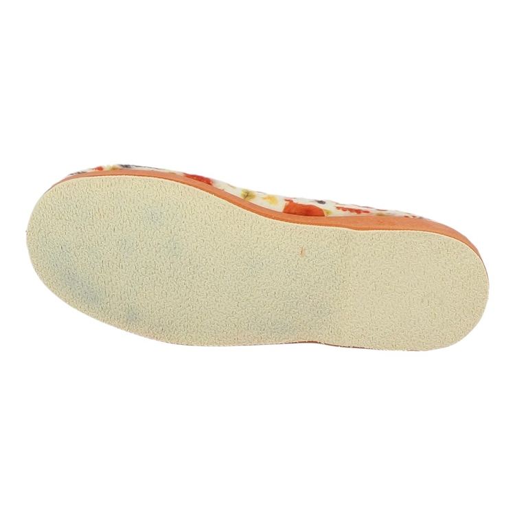 Maison de l espadrille femme charentaise feuilles multicolore2534901_6 sur voshoes.com