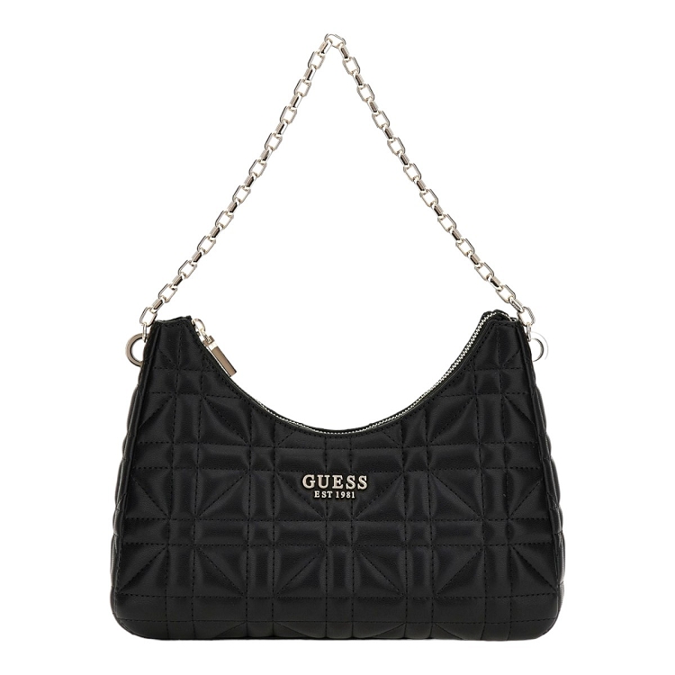 femme Guess femme assia top zip shoulder bag noir