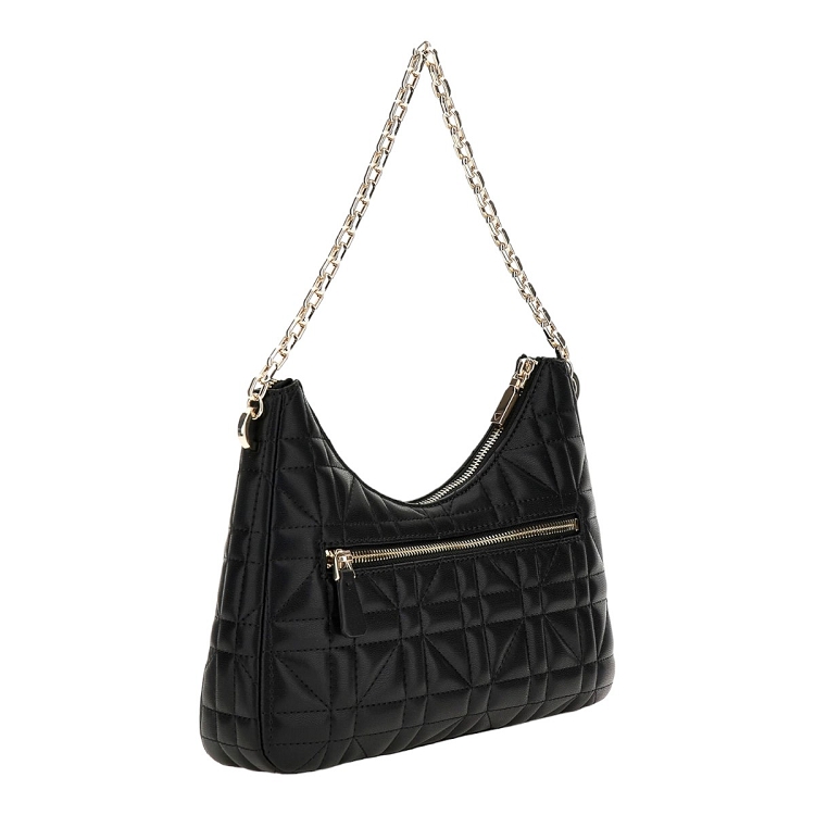 Guess femme assia top zip shoulder bag noir2539501_2 sur voshoes.com