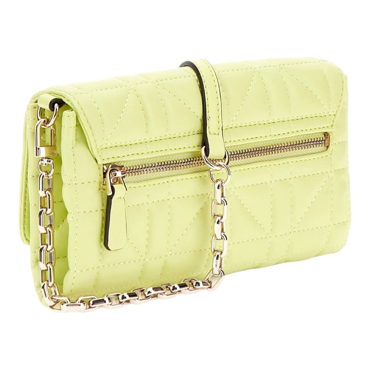 Guess femme assia crossbody flap organizer jaune2539702_2 sur voshoes.com