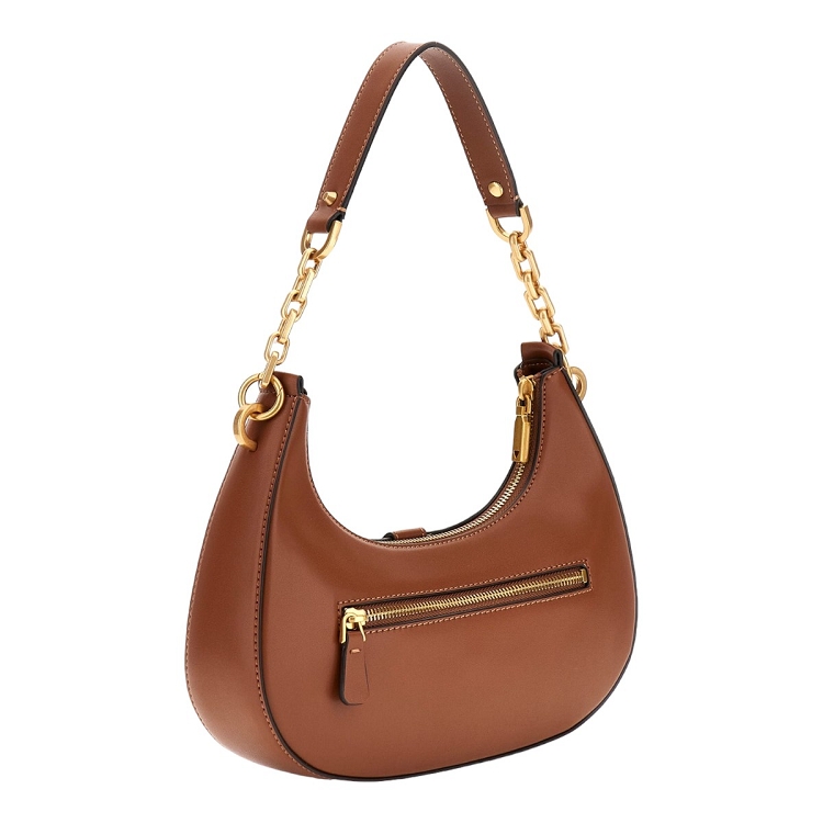 Guess femme kuba top zip shoulder bag marron2540802_2 sur voshoes.com