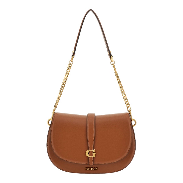 femme Guess femme kuba tri cmpt flap shldr bag marron