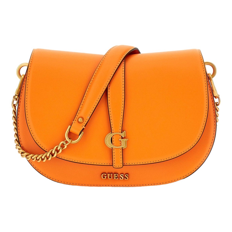 femme Guess femme kuba tri cmpt flap shldr bag orange