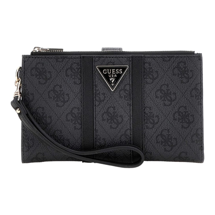 Guess femme noreen slg dbl zip organizer noir2541701_2 sur voshoes.com