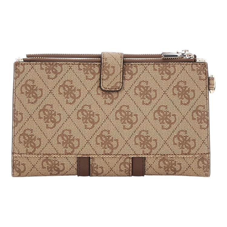 Guess femme noreen slg dbl zip organizer marron2541702_2 sur voshoes.com