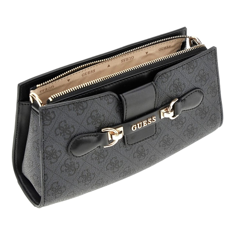 Guess femme nolana crossbody top zip noir2545701_2 sur voshoes.com